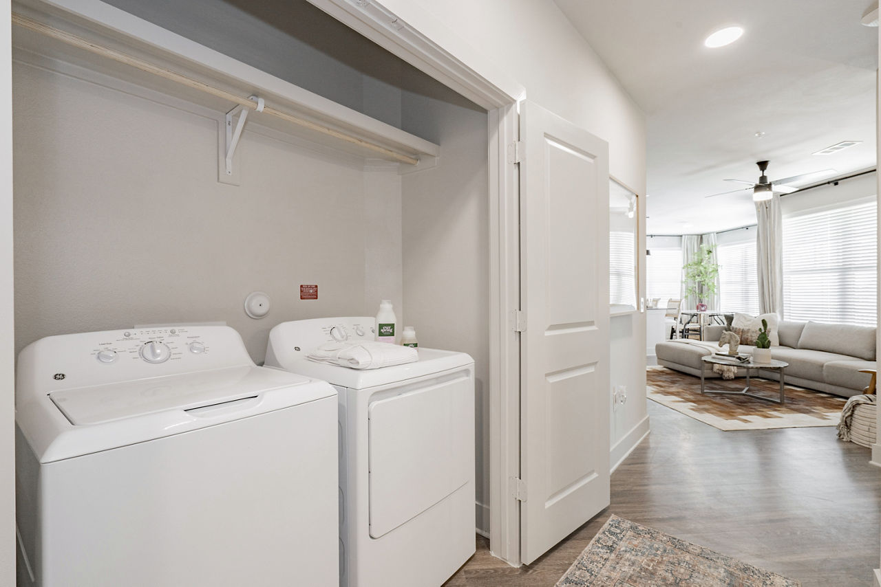 Laundry room at The Lyric At Keller Center Stage