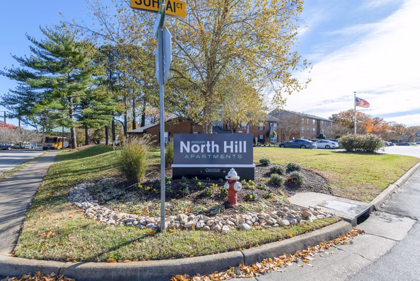 North Hill Apartments: Elegant signage at luxury apartments in prime location