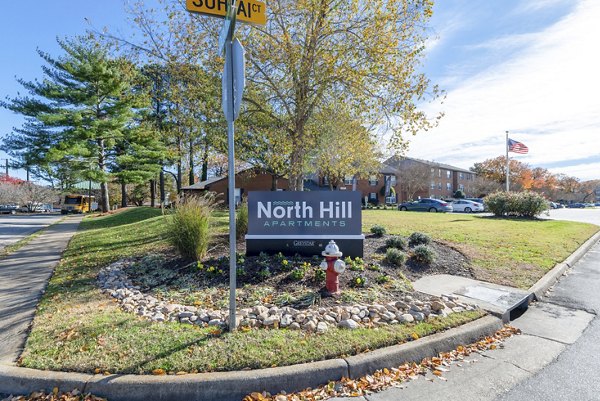 North Hill Apartments: Elegant signage at luxury apartments in prime location