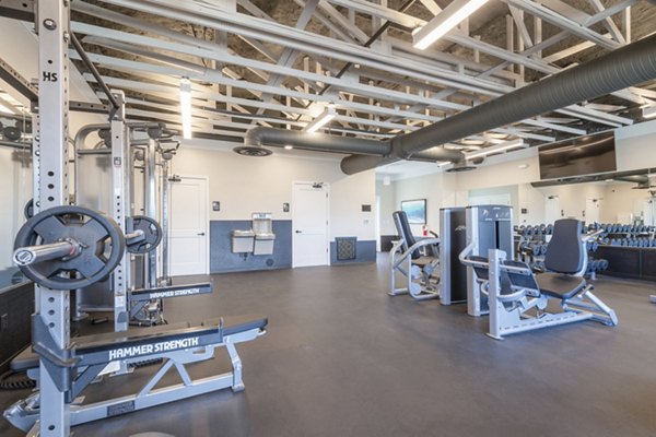 State-of-the-art fitness center with modern equipment at North Hill Apartments