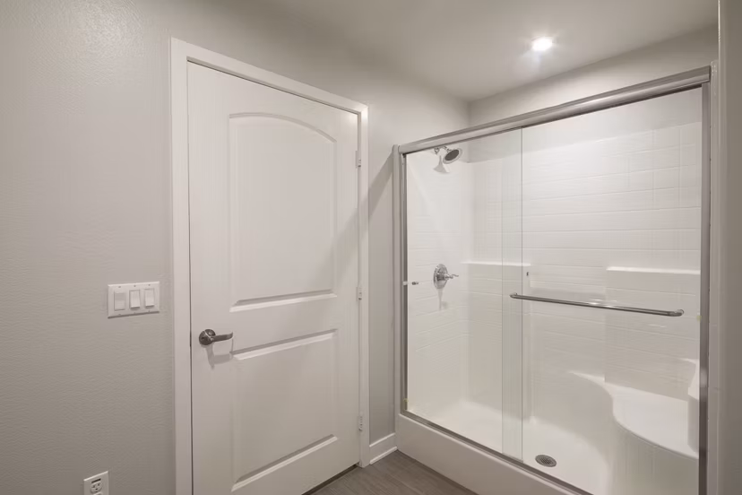 Modern bathroom with sleek fixtures at Lakeview 88 Apartments, emphasizing luxury and comfort in design