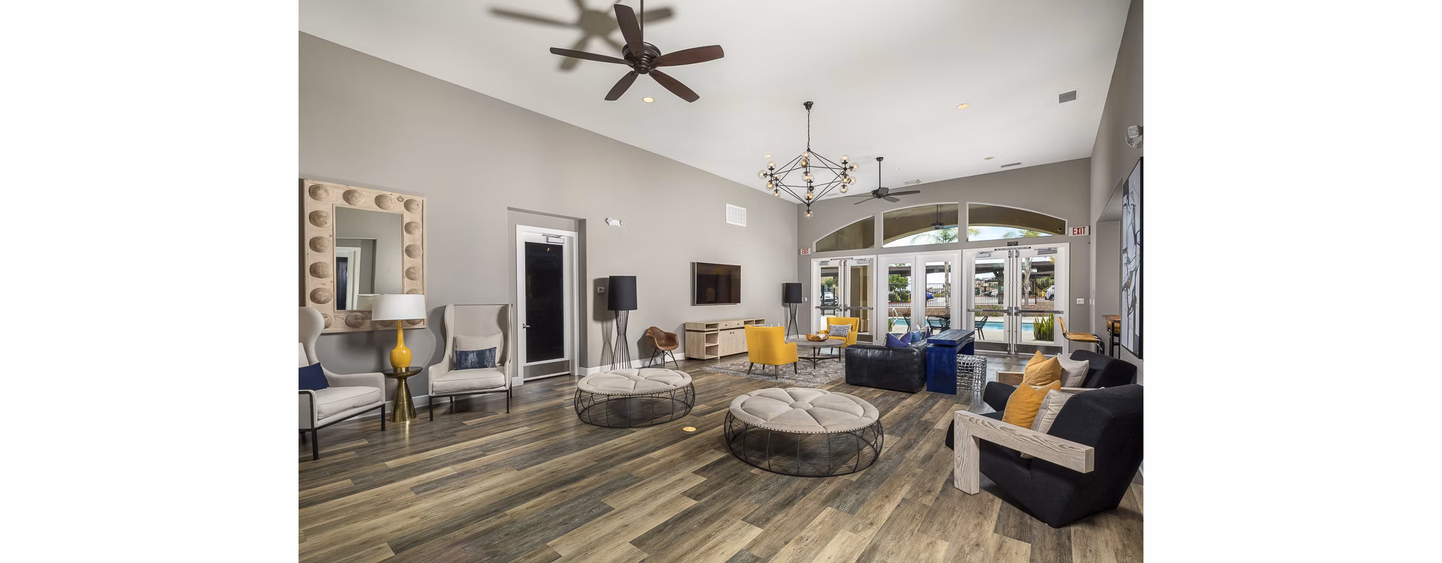 Elegant clubhouse featuring modern decor at Lakeview 88 Apartments