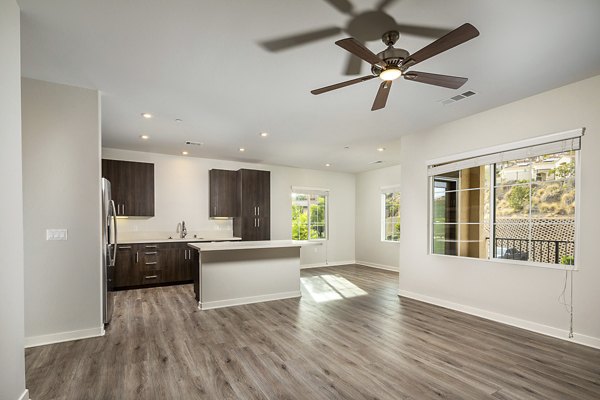 Modern kitchen with stainless steel appliances at Lakeview 88 Apartments