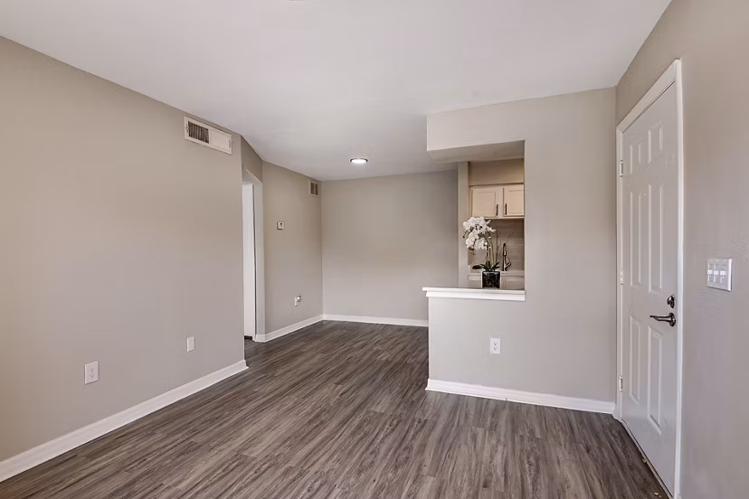 Cozy living room with modern decor at Lake Pointe Apartments