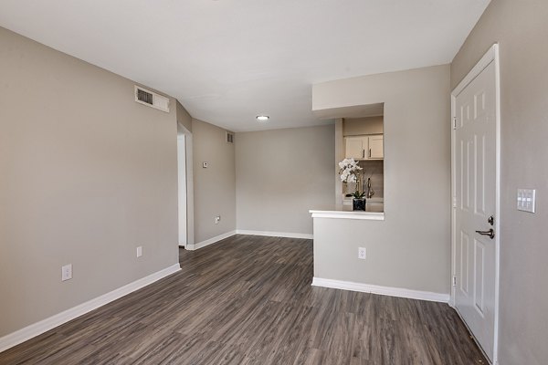Cozy living room with modern decor at Lake Pointe Apartments