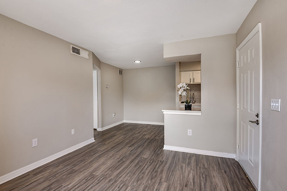 Cozy living room with modern decor at Lake Pointe Apartments