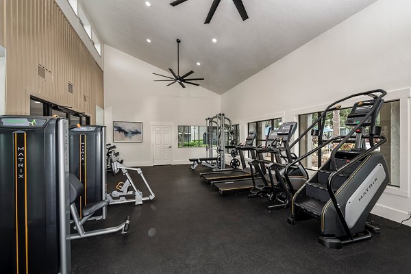 fitness center at Cadia on the Loop Apartments 