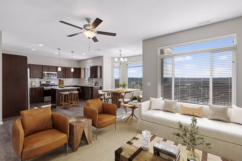 living room at Residences at Indian Trail Apartments