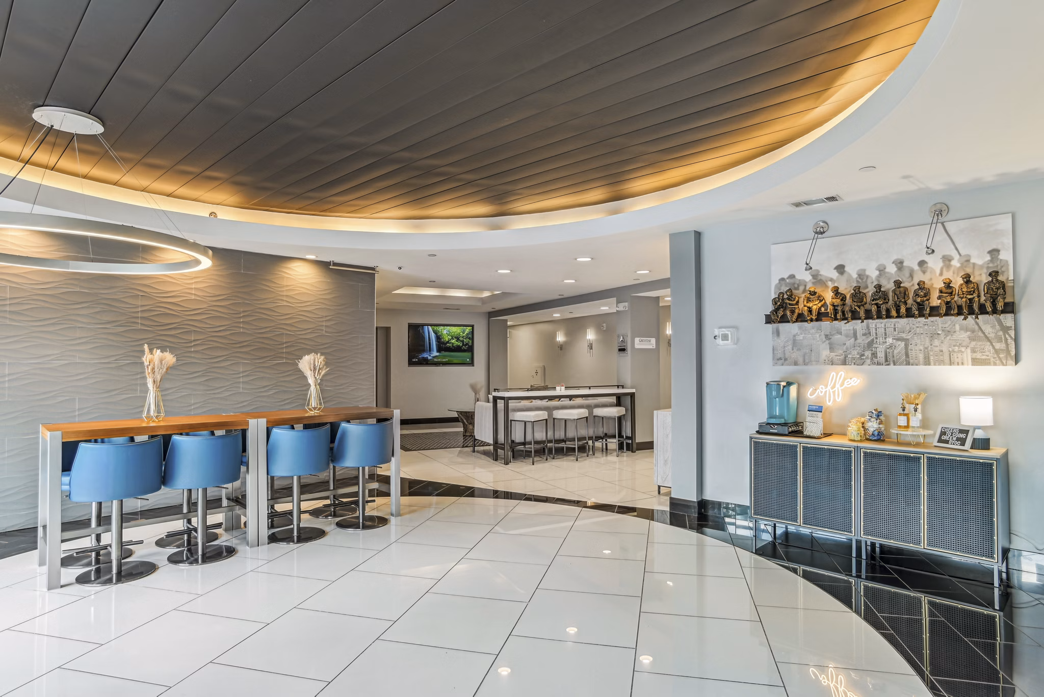 Clubhouse at Rivers Edge Apartments: Luxurious recreation space with modern amenities and stylish design elements for resident enjoyment
