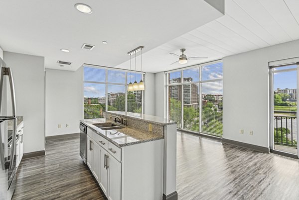 kitchen at Rivers Edge Apartments