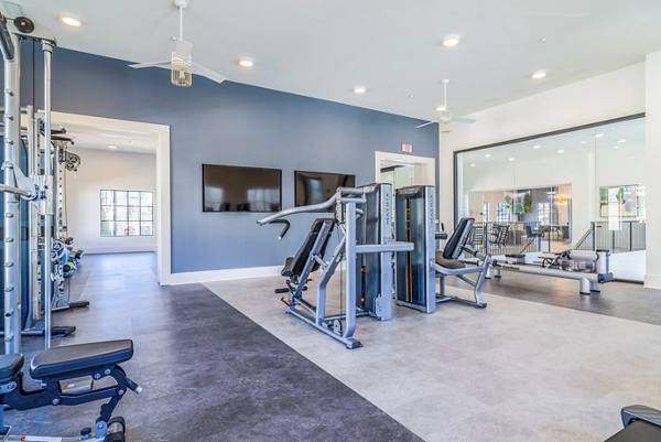 fitness center at The Statesman Apartments
