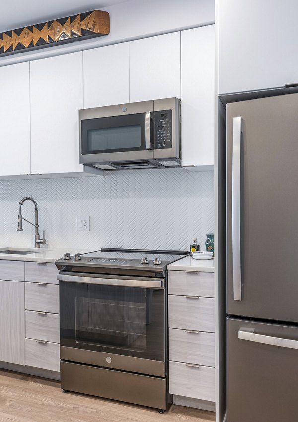 kitchen at The Lucie Apartments