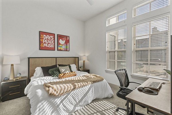 bedroom at Riverfront Lofts Apartments 