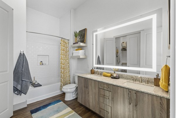 bathroom at Riverfront Lofts Apartments 