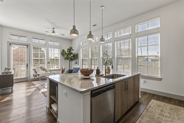 dining room at Riverfront Lofts Apartments 