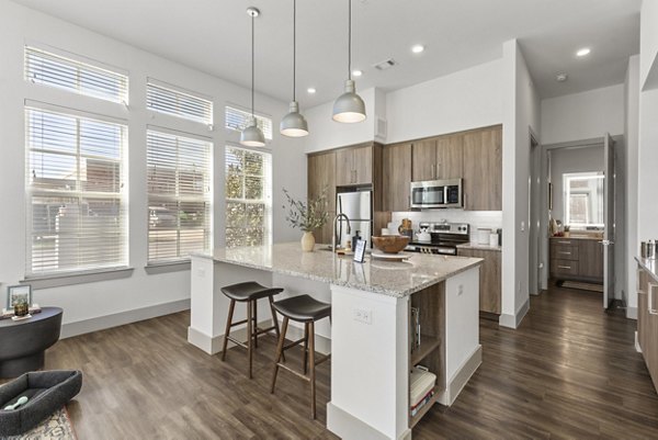 kitchen at Riverfront Lofts Apartments 