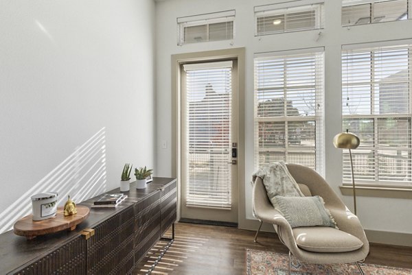 living room at Riverfront Lofts Apartments 