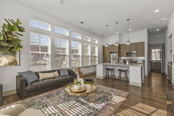 living room at Riverfront Lofts Apartments 