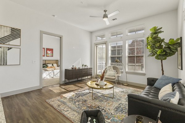 living room at Riverfront Lofts Apartments 