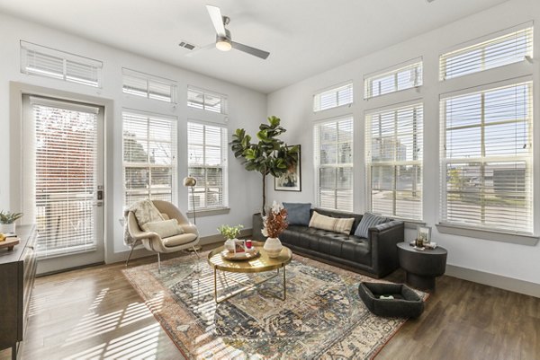 living room at Riverfront Lofts Apartments 