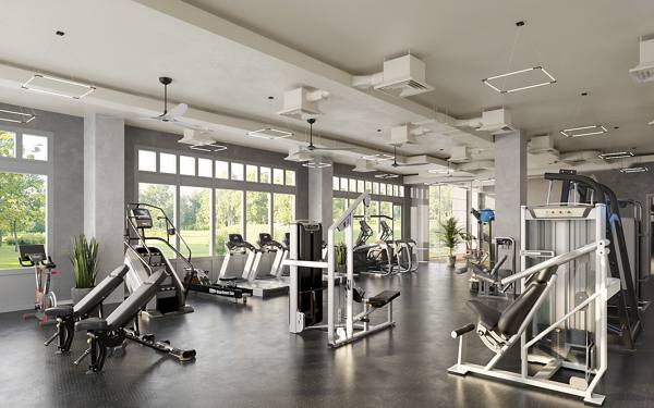 fitness center at The Penman Apartments