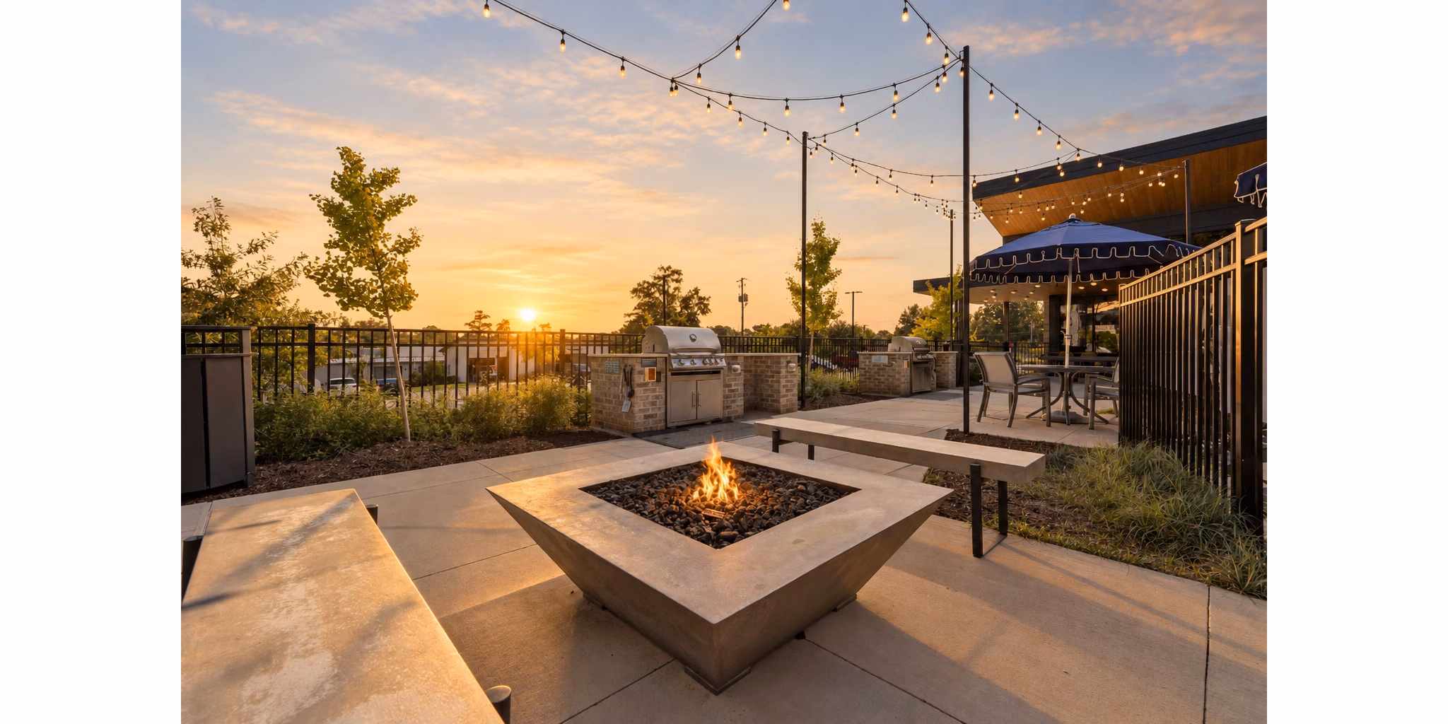 Fire Pit at Broadstone Oak City Apartments