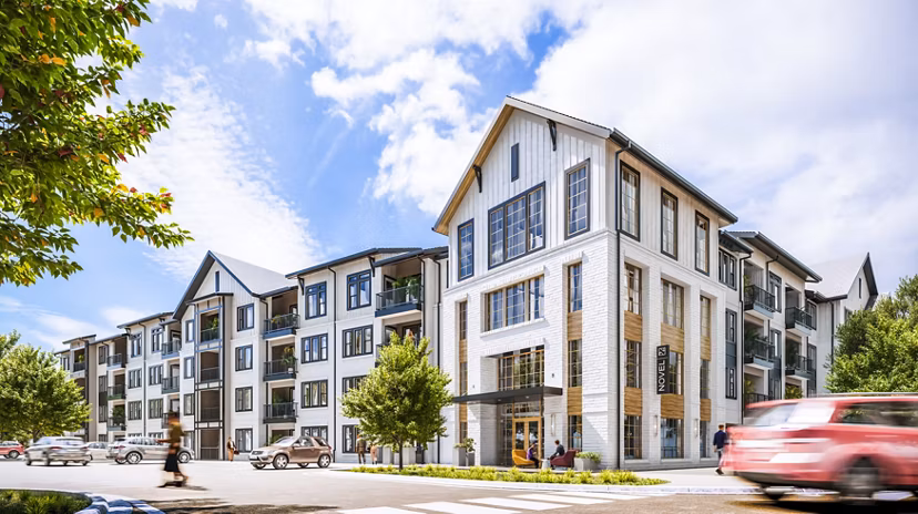 Novel Cary Apartments: Sleek contemporary building in the heart of Cary