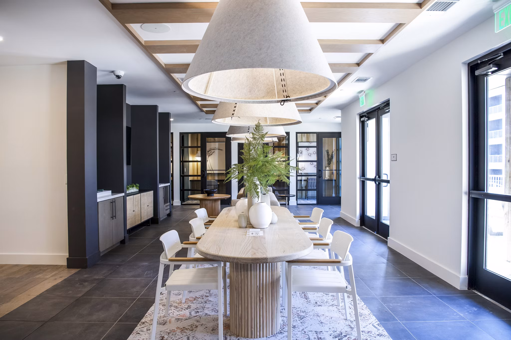 Sophisticated lobby with modern artwork at Novel Cary Apartments
