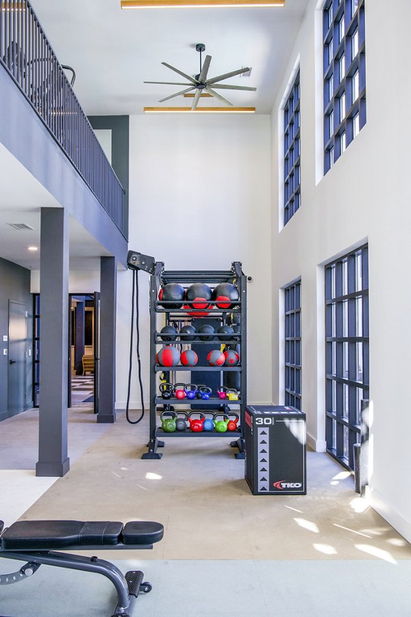 fitness center at Novel Cary Apartments