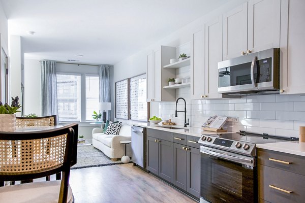 kitchen at Novel Cary Apartments