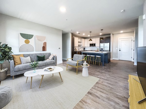 living room at Novel Cary Apartments