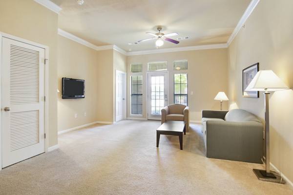 living room at Riverwalk Apartments