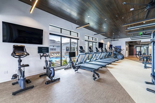 State-of-the-art fitness center at Viviano at Riverton Apartments featuring modern equipment and spacious workout areas