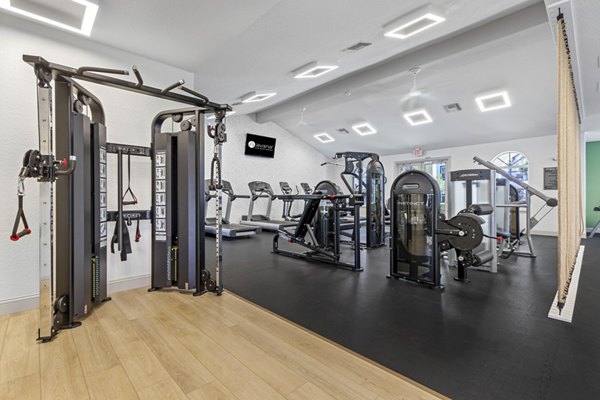 fitness center at Avana Palm Beach Gardens Apartments