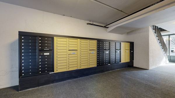 mail room at River Roost Apartments