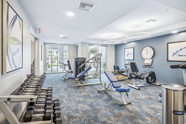 Fitness center with modern equipment at Overture North Scottsdale Apartments