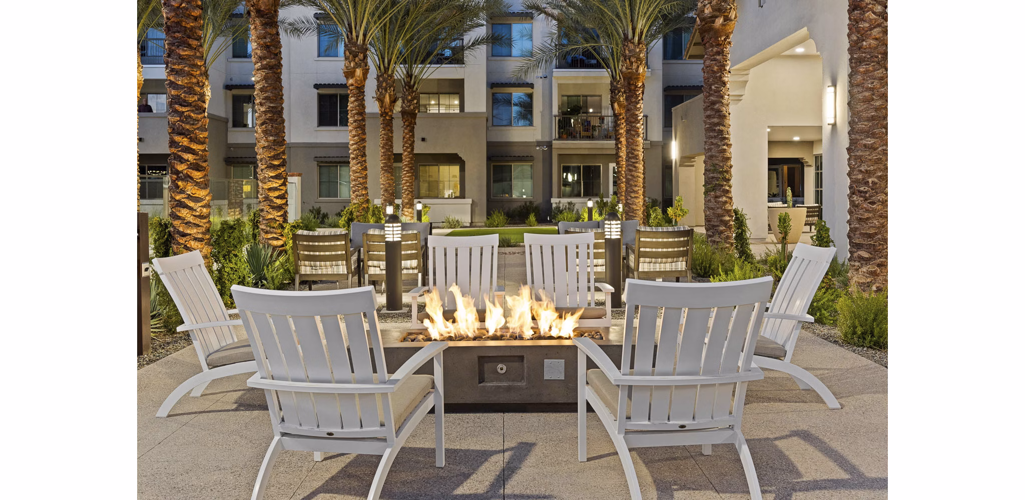 fire pit at Overture North Scottsdale Apartments