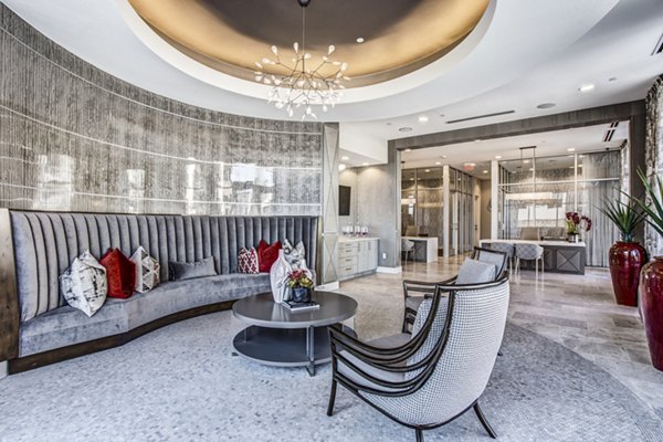 Elegant clubhouse featuring modern amenities at Bluffs at Midway Hollow Apartments