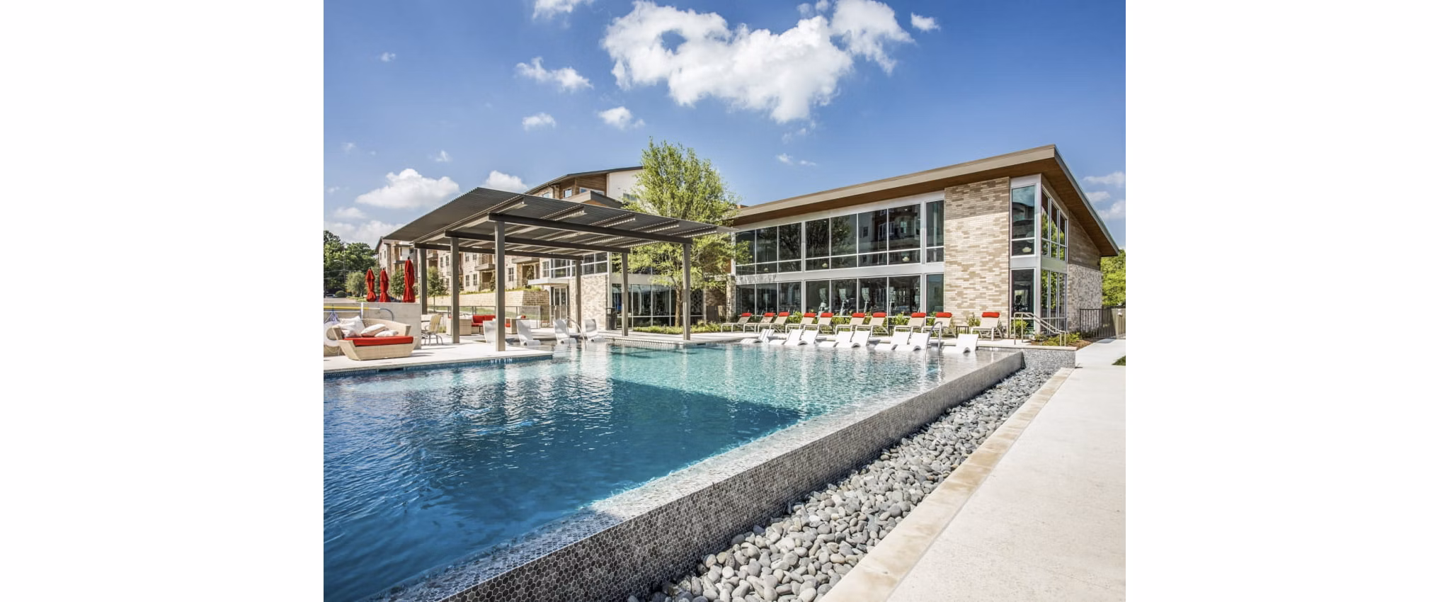 Inviting outdoor pool area at Bluffs at Midway Hollow Apartments, perfect for relaxation and leisure activities