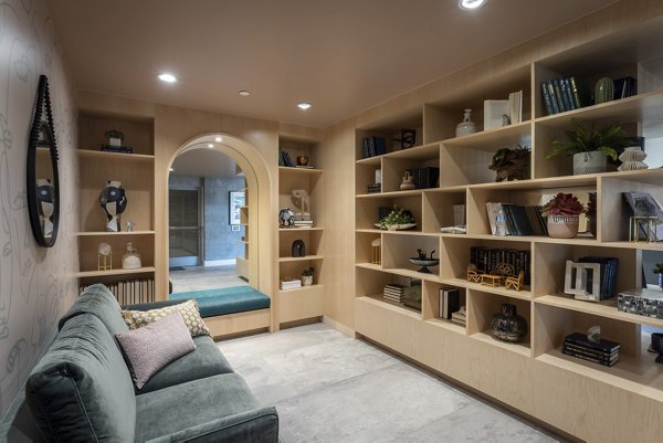 The Louise 4900 Apartments: Elegant clubhouse with modern design and comfortable seating