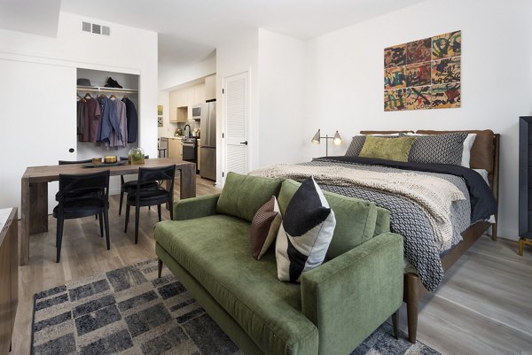 Luxurious kitchen with modern appliances at The Louise 4900 Apartments