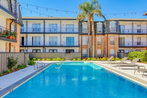 Modern high-rise The Lumiere Apartments in Metairie, LA, featuring luxury living options and distinctive architecture