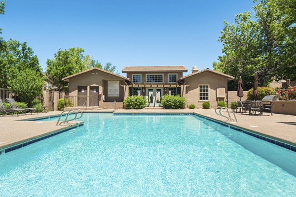 Relaxing pool area at Hunters Ridge Apartments offering leisure and resort-style features for luxury living