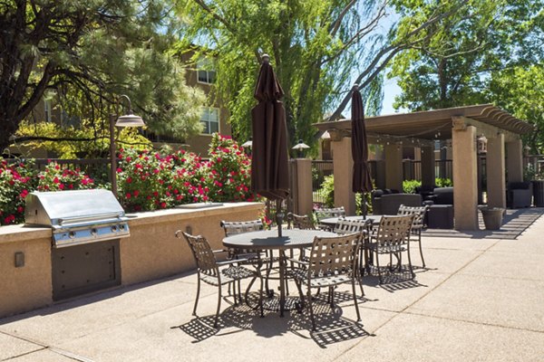 Outdoor grill area at Hunters Ridge Apartments, perfect for social gatherings and outdoor dining
