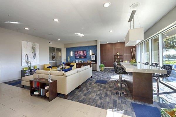 Luxurious clubhouse featuring modern furnishings at Regard at Med Center Apartments