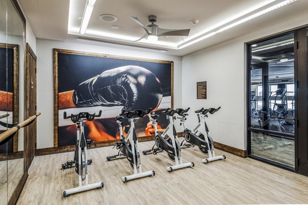 fitness center at Tribute at the Rim Apartments