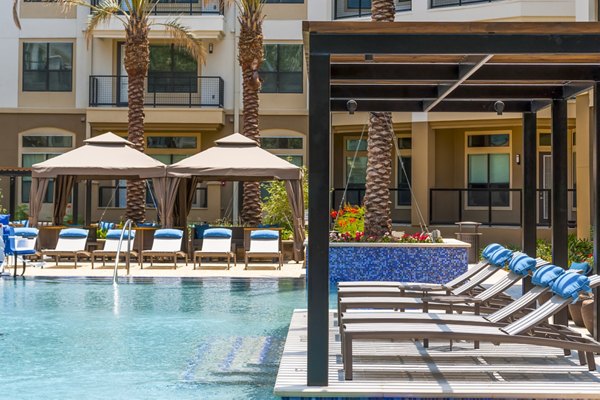 Rooftop pool with stunning views at Tribute at the Rim Apartments