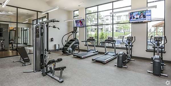 fitness center at TruNorth at Bulverde Apartments