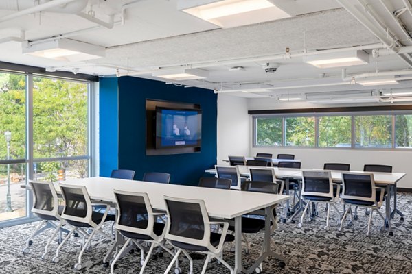 State-of-the-art meeting facility at The Accolade on Chestnut Apartments, perfect for business gatherings and community events