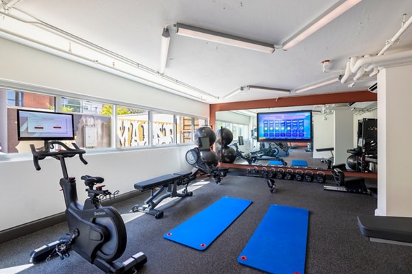 Fitness Center with modern equipment at The Accolade on Chestnut Apartments